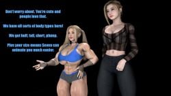 2girls 3d ass athletic athletic_female big_ass big_breasts bimbo blonde_female blonde_hair blonde_hair bottom_heavy breasts bust busty chest cleavage curvaceous curvy curvy_figure digital_media_(artwork) eyebrows eyelashes eyes female female_focus fit fit_female hair hannah_reese hips hourglass_figure huge_ass huge_breasts human large_ass large_breasts legs light-skinned_female light_skin lips mature mature_female muscle muscles muscular muscular_female original original_character original_characters round_breasts samantha_wu sevenarts slim slim_waist thesevenartsx thick thick_hips thick_legs thick_thighs thighs toned toned_body toned_female top_heavy top_heavy_breasts upper_body voluptuous voluptuous_female waist wide_hips