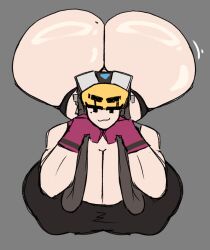 1girls beauty_mark blonde_hair bushy_eyebrows gloves hat huge_ass huge_breasts huge_butt light-skinned_female light_skin muscular muscular_female pawg pilot_hat presenting resting_breasts shewiff short_hair smug smug_face smug_grin solo thick_thighs wide_hips yellow_hair