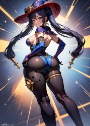 mona (genshin impact) from genshin impact by strangetlove