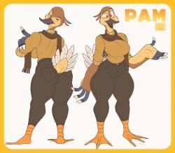 ass breasts butt character_name clothing duck duck_butt duck_feet duck_head humanized illumination_entertainment mallard migration_(film) milf no_nude pam_mallard_(migration) scarf signature spongebandimark text universal_studios