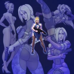 1girls alluring ass big_breasts blaster blonde_hair blue_eyes breasts death_by_degrees jiggeh kick kicking namco nina_williams ray_gun silf sword tekken tekken_(2010_film) tekken_1 tekken_2 tekken_3 tekken_4 tekken_5_dark_resurrection tekken_6_bloodline_rebellion tekken_7 tekken_8 tekken_blood_vengeance tekken_bloodline tekken_tag_tournament tekken_tag_tournament_2 tekken_the_motion_picture weapon weapons