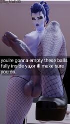 1futa 3d big_balls big_penis caption from_below futa_only futanari heels hung_futanari nyl_widowmaker overwatch overwatch_2 pov pov_crotch purple-skinned_futanari snapchat solo solo_futa sug_madic3d taker_pov teasing text text_box veiny_penis widowmaker