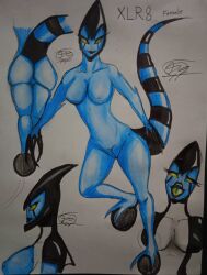 alien_girl ben_10 big_ass big_breasts blue_skin dario_loco_ green_eyes kineceleran xlr8