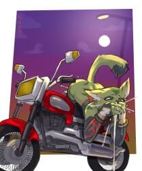 anthro carol_tea cum cum_inside feline female female_protagonist freedom_planet freedom_planet_2 heart-shaped_pupils kapri motorcycle vehicle video_games wildcat