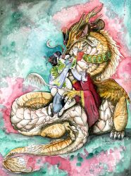 2012 anthro asian_mythology breasts chinese_mythology claws dragon duo east_asian_mythology eastern_dragon erection female genitals intimate kirin male male/female mythology penetration penis pregnant pregnant_female romantic romantic_couple sex wanderlustdragon wings