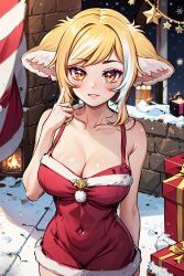 ai_generated christmas christmas_outfit juninholara21 large_breasts owozu shubyuwu virtual_youtuber