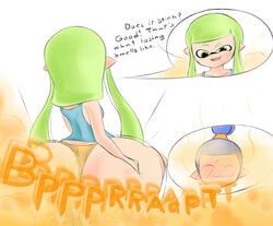 ass big_ass blue_hair brap chubby embarrassed facesitting fart fart_fetish farting female green_hair inkling inkling_boy inkling_girl male natalie natalie(nataliebum25) nataliebum25 shortstack sitting sitting_on_person splatoon splatoon_2 stupid_fucking_taggers