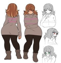 1girls big_ass big_breasts female_frisk frisk frisk_(undertale) skiddioop thick_thighs undertale undertale_(series) voluptuous_female wide_hips