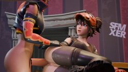 1futa 1girl1futa 1girls 3d anal anal_sex armwear ass black_lipstick blue_eyes bottomless bottomless_futa brown_hair brown_hair_female cock_ring crop_top cropped_jacket dynamo_tntina_(fortnite) epic_games fortnite fortnite:_battle_royale futa_with_female futanari gloves intersex intersex/female intersex_penetrating intersex_penetrating_female light-skinned_female light_skin lipstick long_penis looking_at_partner looking_up mask_on_head open_mouth penis penis_in_ass pussy sex sexual_intercourse sfmxer short_hair tan_body tattoo the_machinist_(fortnite) tntina twintails vagina