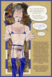 2boys adoptive_father adoptive_son art_deco background blue_lingerie bony_chest confused confused_look context conversation crossdressing crossdressing_(mtf) crossdressing_male digital_drawing_(artwork) digital_media_(artwork) english english_text exposition facial_hair flabby_belly flabby_legs flaccid garter garter_belt garter_straps hairy hairy_armpits hairy_chest hairy_legs hairy_male idiot inexperienced inexperienced_male lace-trimmed_bra lace-trimmed_garter_belt lace-trimmed_thighhighs lace_trim lingerie lingerie_only lore male male_focus male_only masculine masculine_crossdresser masculine_male micro_bikini modeling modeling_lingerie mr_shrink naive nip_slip nipple_slip nipples_outside no_sex old_male old_man old_man_adams original original_character original_characters paragraph penis penis_out presenting presenting_clothes saggy_belly satin satin_lingerie showing_body showing_clothes showing_off skinny skinny_male solo solo_focus solo_male steamy steamy_breath steamy_penis stupid stylized text_focus ugly ugly_male ugly_man unattractive unaware unconvincing_crossdressing wardrobe_error wardrobe_malfunction