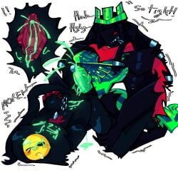 1x1x1x1 aspenshoo backshots bondage chains crossover cum cum_in_pussy cuntboy dialogue die_of_death_(roblox) dreadlocks furry glowing_cum male male/male male_penetrating mequot piercing pussy_close-up roblox roblox_game robloxian trans_man
