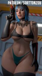 1girls ai_generated ai_slop big_ass big_breasts bikini blue_hair bouncing_breasts call call_of_duty curvy curvy_figure emma_kagan emo female goth half-dressed half_naked nipple_slip panties smooth_skin sorttonzob tagme thick_thighs video