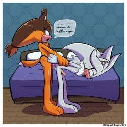 ai_assisted anal anal_sex anthro areola arm_pull badger balls bed bent_over bodily_fluids breasts dialogue digital_media_(artwork) duo erection eulipotyphlan feet female female_penetrating female_penetrating_male from_behind_position fur furniture genital_fluids genitals hair half-closed_eyes hedgehog hi_res holding_arms humanoid_genitalia humanoid_penis leaking_precum male male/female male_penetrated mammal miguel_layme mustelid musteline narrowed_eyes nipples nude object_in_ass open_mouth pegging penetration penis pillow precum precum_string prison_guard_position sega sex sex_toy sex_toy_in_ass sex_toy_insertion silver_the_hedgehog sonic_(series) sonic_boom sonic_the_hedgehog_(series) speech_bubble standing standing_sex sticks_the_badger strapon strapon_in_ass strapon_sex tail toes tongue toying_partner