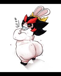 1girls 2026 anus anus_peek artist_name ass_focus big_ass big_butt cracks fat_ass fat_butt female female_only grey_background hearts_around_body huge_ass huge_butt inspectormcpig kanya_(mario_+_rabbids) mario_(series) mario_+_rabbids mole mole_under_eye rabbid sharp_teeth shorts smirk solo solo_female sweat tagme tongue white_background
