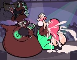 2futas anal audience commission cum cum_in_ass cum_inside cumflated_belly cumflation dreaming futa_on_futa futanari gemrazzled holding_controller huge_ass huge_balls huge_breasts huge_cock hyper hyper_balls hyper_breasts hyper_penis inflation marina_(splatoon) octoling pearl_(splatoon) sex sleeping splatoon stage stage_lights tagme tentacle_hair wet_dream