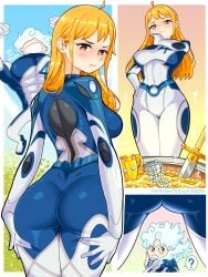 1boy 1girls :t absurd_res absurd_resolution absurdres alternate_form ass ass_focus back back_view big_ass big_breasts big_butt blonde_hair blush blush_lines bodysuit breasts brown_eyes busty cosplay cute cute_face deep_skin elpipe3000 elpipe_3000 fantastic_four female from_behind gear_fifth gloves gold hi_res high_resolution highres huge_ass invisible_woman_(cosplay) large_ass large_breasts light-skinned_female light_skin long_hair looking_at_viewer looking_back male marvel marvel_rivals monkey_d_luffy multiple_angles multiple_views nami_(one_piece) one_piece orange-haired_female orange_hair pout presenting presenting_ass presenting_butt presenting_hindquarters rear_view red_eyes reed_richards reed_richards_(cosplay) shounen_jump sideboob skin_tight smile sue_storm sue_storm_(cosplay) thick_thighs thighs treasure treasure_chest very_long_hair white-haired_male white_hair