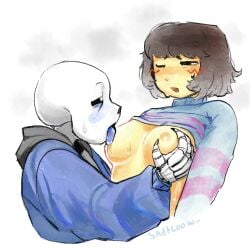 female frisk from undertale by sadfloow
