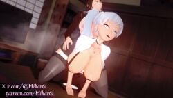 2girls 3d animated big_breasts big_penis cum_in_pussy doggy_style from_behind futa_on_female futanari hikar61 hongcha03 koikatsu light-skinned_female moaning pleasure_face ruby_rose rwby sex silver_hair sound tagme teacher_outfit vaginal_penetration vaginal_sex video weiss_schnee