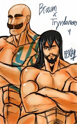 bara braum league_of_legends male male_only multiple_males muscles tagme tattoo tryndamere yaoi