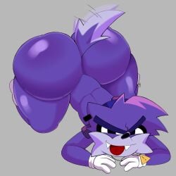 1boy anthro anthro_only ass ass_focus bending_down bending_over bent_over big_ass big_butt black_eyeshadow boyfriend_(friday_night_funkin) butt butt_focus canid canine d-side_boyfriend d-side_encore_boyfriend femboy femboy_only friday_night_funkin friday_night_funkin_(d-side) friday_night_funkin_mod furry furry_male furry_only gay gay_male gloves grey_background hat isouuup looking_at_viewer male male_only pendant purple_body purple_eyebrows purple_fur purple_hat sharp_teeth smiling smiling_at_viewer sticking_out_tongue submissive submissive_anthro submissive_male tail_wagging thick thick_ass thick_legs thick_thighs tongue_out wagging_tail white_gloves wolf wolf_tail
