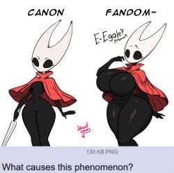 1female 1girls 2d 2d_(artwork) 2d_artwork big_breasts bimbofication black_body black_skin breasts canon_vs_fanon cape cape_only clothing color comparing comparison digital_drawing_(artwork) digital_media_(artwork) eyelashes female functionally_nude functionally_nude_female funny hollow_knight hollow_knight:_silksong hornet_(hollow_knight) horns horns_girl huge_breasts lewdlimon meme motion_lines silly simple_background skimpy solo solo_female talking talking_to_self text thick thick_hips thick_thighs thin_waist voluptuous voluptuous_female white_background wide_hips
