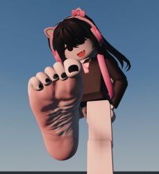 1girl 1girls 3d 3d_(artwork) 3d_artwork 3d_model 5_toes artist_request close-up_feet closeup_feet feet feet_close_to_viewer feet_fetish feet_focus female female_only female_solo foot_fetish foot_focus hi_res high_quality high_resolution highres image only_female roblox roblox_avatar roblox_game robloxian sole sole_female soles soles_female soles_fetish soles_of_feet solo_female toes video_game