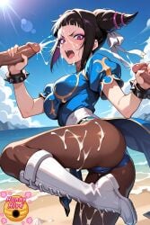 1female 2d ai_generated anime_style artist_logo ass ass_bigger_than_head ass_cheeks asscheeks bangs bare_arms beach beach_background blue_china_dress blue_clothing blue_dress blue_loincloth blue_top blue_topwear boner boots bottomwear bracelet bracelets brown_bottomwear brown_hair brown_pants brown_tights brunette-haired_female brunette_female brunette_hair brunette_hair_female bukkake butt_cheeks buttcheeks buttocks cameltoe capcom cfnm chun-li_(cosplay) circumcised clothed clothed_female clothed_female_nude_male clothes clothing cock cosplay cosplaying_as_character covered_in_cum cum cum_drip cum_dripping cum_dripping_down_chin cum_dripping_from_mouth cum_dripping_on_face cum_on_clothing cum_on_face cum_on_leg cum_on_leggings cum_on_legs cum_on_lower_body cum_on_pants cum_on_thigh cum_on_thighs cum_on_tights cum_outside cumdrip cumdripping cumming cumshot dark_skin dark_skinned_penis daytime dick double_cumshot double_handjob dress dressed dressed_female ejaculate ejaculating ejaculating_cum ejaculation english_text erect erect_cock erect_dick erect_penis erection eye_makeup eyeshadow facial female female_focus fighting_game footwear fully_clothed fully_clothed_female genital_fluids genitals gold_trim grabbing_cock grabbing_dick grabbing_penis gripping_cock gripping_penis hair hairbuns hand_on_cock hand_on_dick hand_on_penis handjob handjobs hard hard_on high_res high_resolution highres holding_cock holding_dick holding_penis hunnyhive hunnyhive(artist) hunnyhivestudio hunnyhivestudios jerking juri_han knee_up laced_boots leg_raised leg_up legs light-skin light-skinned light-skinned_female light_skin light_skinned light_skinned_female loincloth makeup one_leg_raised one_leg_up open_mouth outdoors outside pants partial_male penis pink_eyeshadow public_indecency puffy_short_sleeves pussy_visible_through_clothes pussy_visible_through_clothing ribbon ribbon_in_hair sand short_sleeves solo_focus spiked_bracelet spiked_bracelets standing standing_on_one_leg straight street_fighter teeth teeth_showing teeth_visible thick_legs thick_thighs thighs tight_pants tights tongue upper_teeth upper_teeth_only vagina_visible_through_clothing video_game_character video_game_franchise voluptuous_female water waves white_boots white_footwear white_ribbon