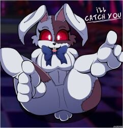 1girls breasts bunnysuit feet feet_up female female_focus female_only five_nights_at_freddy's five_nights_at_freddy's:_security_breach fnaf foot_focus lordfink mascot_horror open_eyes rabbit rabbit_ears rabbit_girl rabbit_tail red_eyes solo trance vanny_(fnaf)