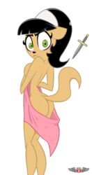 alpha_channel back_view davecartoons female for_sticker_use kitty_katswell phillipthe2 png sideboob solo sticker_template t.u.f.f._puppy towel transparent_background transparent_png