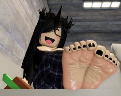 1girl 1girls 3d 3d_(artwork) 3d_artwork 3d_background 3d_model 5_toes artist_request close-up_feet closeup_feet feet feet_close_to_viewer feet_fetish feet_focus female female_only female_solo foot_fetish foot_focus hi_res high_quality high_resolution highres image only_female roblox roblox_avatar roblox_game robloxian sole sole_female soles soles_female soles_fetish soles_of_feet solo_female toes video_game