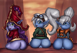 3girls league_of_legends lulu_the_fae_sorceress multiple_girls poppy riot_games shortstack silverjile tagme tristana yordle