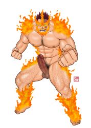 1boy abs angry arm_hair artist_signature balls banjyaku bara beefy biceps big_areola big_breasts big_glans big_hands big_penis blue_eyes boku_no_hero_academia breasts broad_shoulders burn_scar burning censored censored_balls censored_penis chest_hair clenched_hand collarbone completely_nude daddy dark_penis dilf eight_pack endeavor_(my_hero_academia) enji_todoroki erection feet fighting_stance fire flame foreskin foreskin_folds frenulum full_body gay hi_res huge_cock hunk leg_hair legs_apart long_penis looking_at_viewer male male_only manly mature_male muscles muscular muscular_arms muscular_legs muscular_male muscular_thighs my_hero_academia navel nude pecs penis penis_bigger_than_head pointless_censoring pubic_hair quadriceps quirk_(mha) red_glans red_hair retracted_foreskin scar scar_across_eye scar_on_face short_hair six_pack solo spiky_hair standing thick_legs thick_penis thick_thighs toes tough_guy triceps uncircumcised uncut veiny_penis white_background yaoi
