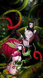 2girls ambiguous_penetration anal ass breasts consensual_tentacles elise_kythera_zaavan female furburner green_tentacles imminent_sex imminent_vaginal league_of_legends multiple_girls open_mouth penetration pussy sex spread_legs tentacle zyra