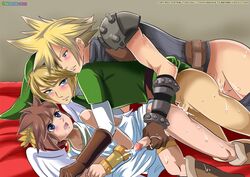 3boys anal anal_sex big_penis cloud_strife crossover cum final_fantasy final_fantasy_vii gay handjob human kid_icarus link male male_only multiple_boys multiple_males palcomix penis pit_(kid_icarus) rear_deliveries the_legend_of_zelda threesome yaoi