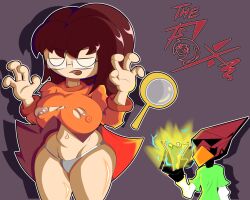 1boy 1girls angry angry_face artist_name big_breasts breasts character_(papa_louie) fcosg female flipline_studios goth goth_girl halloween male nude nude_female oc papa_louie quinn_(papa_louie) self_insert the_fox_(artist) video_games