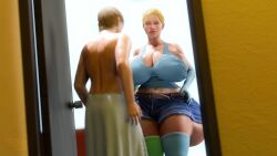 1boy 1girls 3d 3d_animation anal anal_sex animated ass_built_separately blonde_hair breasts continuous_ejaculation cum cum_in_ass cum_on_face daisy_dukes emma_hugaz fanart female huge_ass huge_breasts huge_butt huge_cock hyper hyper_ass hyper_breasts hyper_penis jean_shorts jomero_benno longer_than_30_seconds male massive_penis moaning penis prone_bone prostitution rough_anal rough_sex short_hair sound velvet_city_(shiin) video