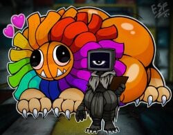 2boys 2male anthro big_ass big_butt big_cock big_dick big_penis blush blush_lines blushing cheeked_up claws cloak cock dick electricsnowfox feral grey_body harley_sawyer hearts_around_head holding_object mascot_horror mob_entertainment mob_games non_human paws penis pet poppy_playtime poppy_playtime_(chapter_4) rainbow_fur robot round_head smiling teeth the_doctor_(poppy_playtime) thick thick_ass thick_legs thick_thighs toony tv_head tv_head_robot yarnaby_(poppy_playtime) yellow_body
