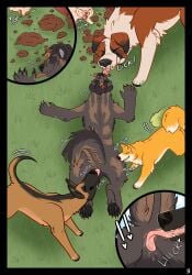 absurd_res anal anthro anthro_on_feral anus bite bodily_fluids canid canine canis comic dazed domestic_dog feral food_on_face gay gay_anal gay_male hair herding_dog hi_res homosexual homosexual_male homosexual_sex hybrid korwin lying_on_ground male male_penetrated male_rimmed male_rimming male_rimming_male malinois_dog mammal molosser mountain_dog mustelid nude on_ground oral pariahpuppy pastoral_dog pet_food pomeranian rimming rimming_male saint_bernard saliva sex sheepdog shiba_inu skunk spitz tail tongue tongue_out zoophilia