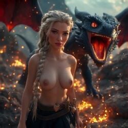 3d ai_generated ai_video bad_ai big_breasts breasts dragon female game_of_thrones mother_of_dragons mystic static tagme video