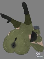 55mango aeromorph big_ass big_breasts big_thighs camouflage female gape gaping_anus heels living_aircraft living_machine presenting_ass spread_anus