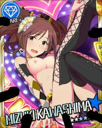 breasts edited female idolmaster kawashima_mizuki nipples nude nude_filter photoshop solo