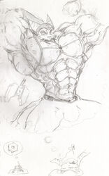 anthro artist_request bara bulge furry male male_only monochrome omniwrench ratchet_(ratchet_and_clank) ratchet_and_clank tagme traditional_media_(artwork) wrench