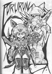 1990s 1992 20th_century comic doujinshi female greyscale monochrome polly_esther samurai_pizza_cats straight_hair tagme takeshi_aono text