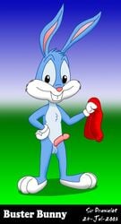 2003 anthro blue_fur buster_bunny fur furry furry_only male male_only mammal rabbit sir_drawalot solo tagme tiny_toon_adventures