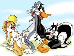 anthro black_hole_sun bugs_bunny cat daffy_duck drawn-sex.com duck female fur furry furry_only lola_bunny looney_tunes male penelope_pussycat rabbit smooth_fur space_jam straight warner_brothers