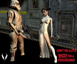 3d a_new_hope death_star e-11_blaster_rifle futanari grendel lucasfilm penis princess_leia_organa source_request star_wars stormtrooper year_request