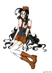 black_hair blue_eyes female glasses hellsing nazi rip_van_winkle tagme vampire