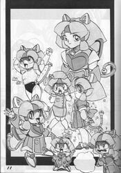 1990s 1992 1girls 20th_century anthro breasts comic domestic_cat dress feline female francine_manx furry greyscale kemono mammal monochrome multiple_views nurse_uniform potta_fuji-chan samurai_pizza_cats short_hair straight_hair