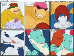 6boys anal anal_sex anthro billy_li bowser_koopa_junior_(roommates) brothers charmeleon comic crossover digimon dracomon eyewear facial_piercing flamedramon gay giancarlo_rosato group group_sex hanbei handjob implied_sex incest interspecies jimmy_li koopa koopaling licking male male_only mario_(series) nintendo nose_piercing nose_ring oral orgy patreon penetration penis piercing pokémon_(species) pokemon roommates_(comic) roy_koopa santino_rosato scalie sean_(roommates) sibling spelunker_sal strikedramon sunglasses testicles text veins veiny_penis video_games wartortle watermark white_border yaoi