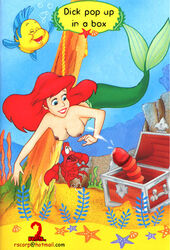 ariel breasts crab disney disney_princess edit ejaculation english_text female fish flounder interspecies male mermaid nipples nude red_scorpion seaweed sebastian_(disney) starfish the_little_mermaid treasure_chest underwater